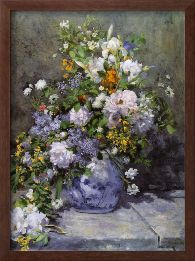 Grande Vaso di Fiori - Pierre Auguste Renoir Painting